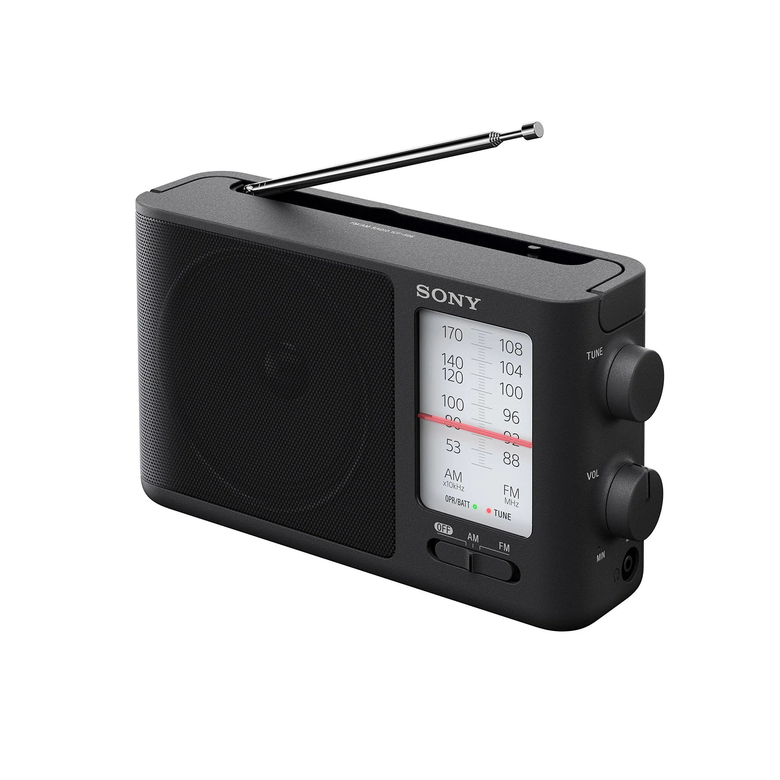 Sony ICF-506 Portable AM/FM Radio - Black