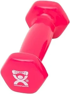 CanDo Vinyl Coated Dumbbell 10-Piece Set with Wall Rack