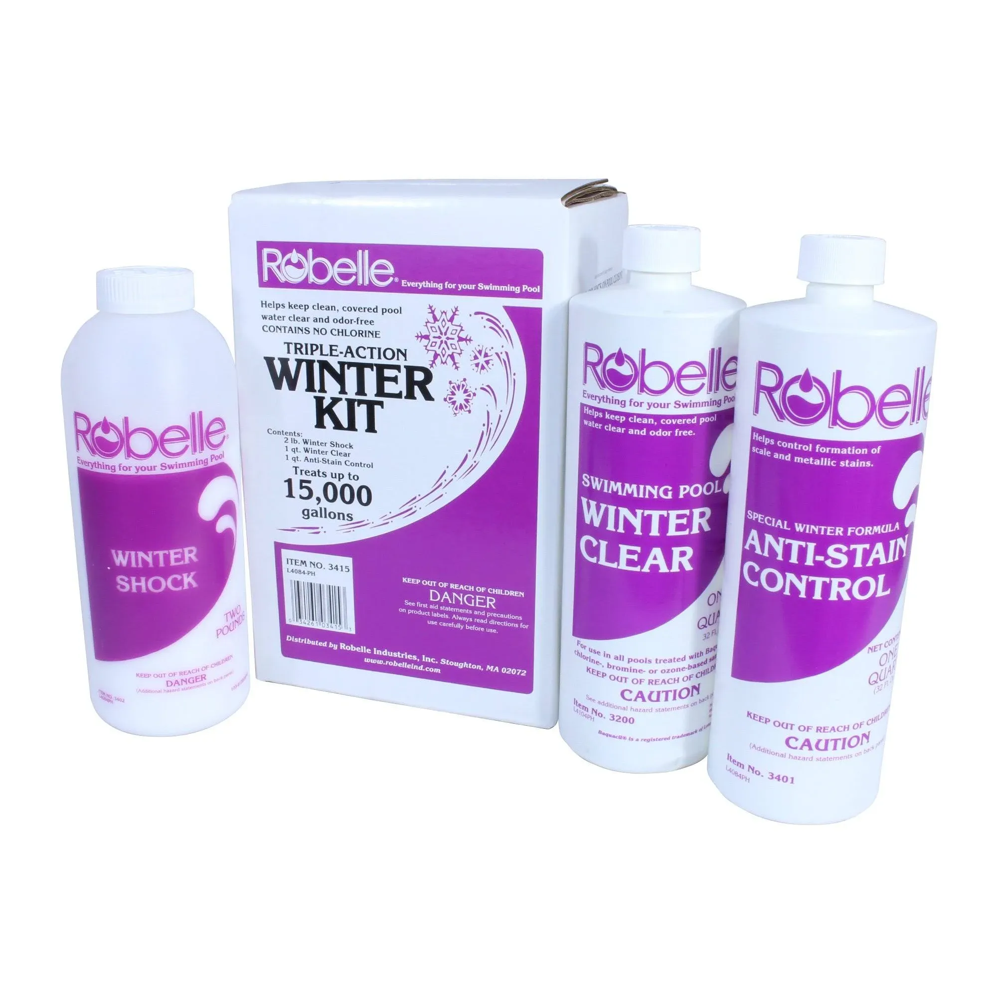 Robelle 3415 Triple-Action Winter Kit for Swimming Pools, 15000-Gallon