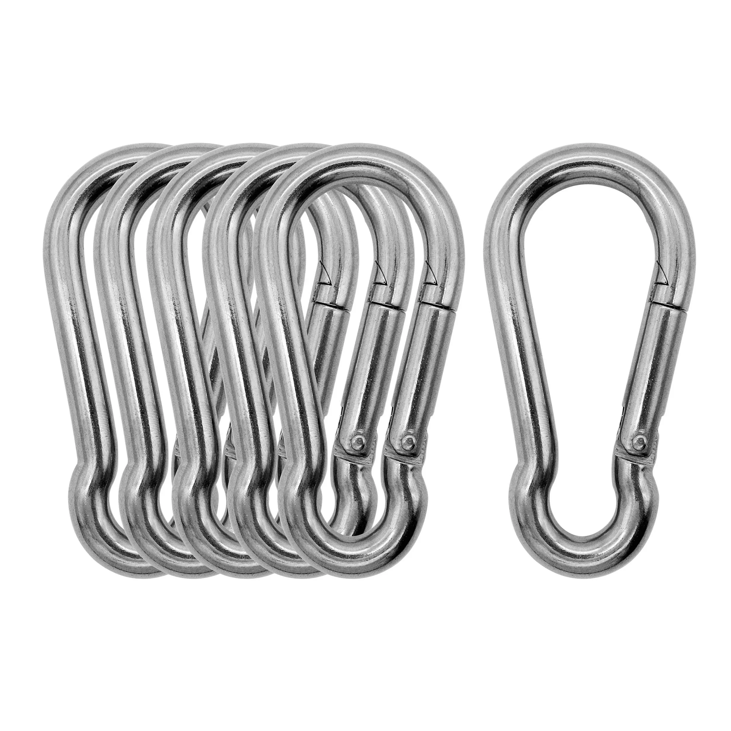 Outmate Marine Grade 316 Stainless Steel Carabiners Heavy Duty, Durable & Rust-Free Clips for Gym, Swing, Dog Leashes, Hammocks, Keychains, and More