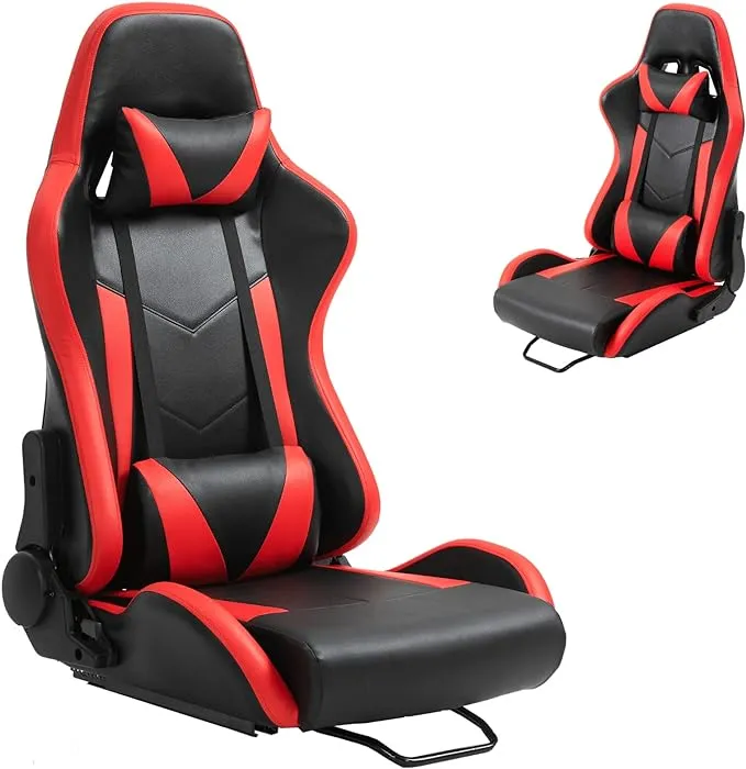 Dardoo Racing Gaming Bucket Seat with Adjustable Double Slide Adapt Racing Simulator Cockpit Video Game Chairs Sim