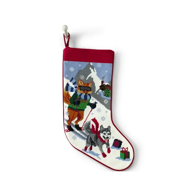 Lands' End Needlepoint Personalized Christmas Stocking