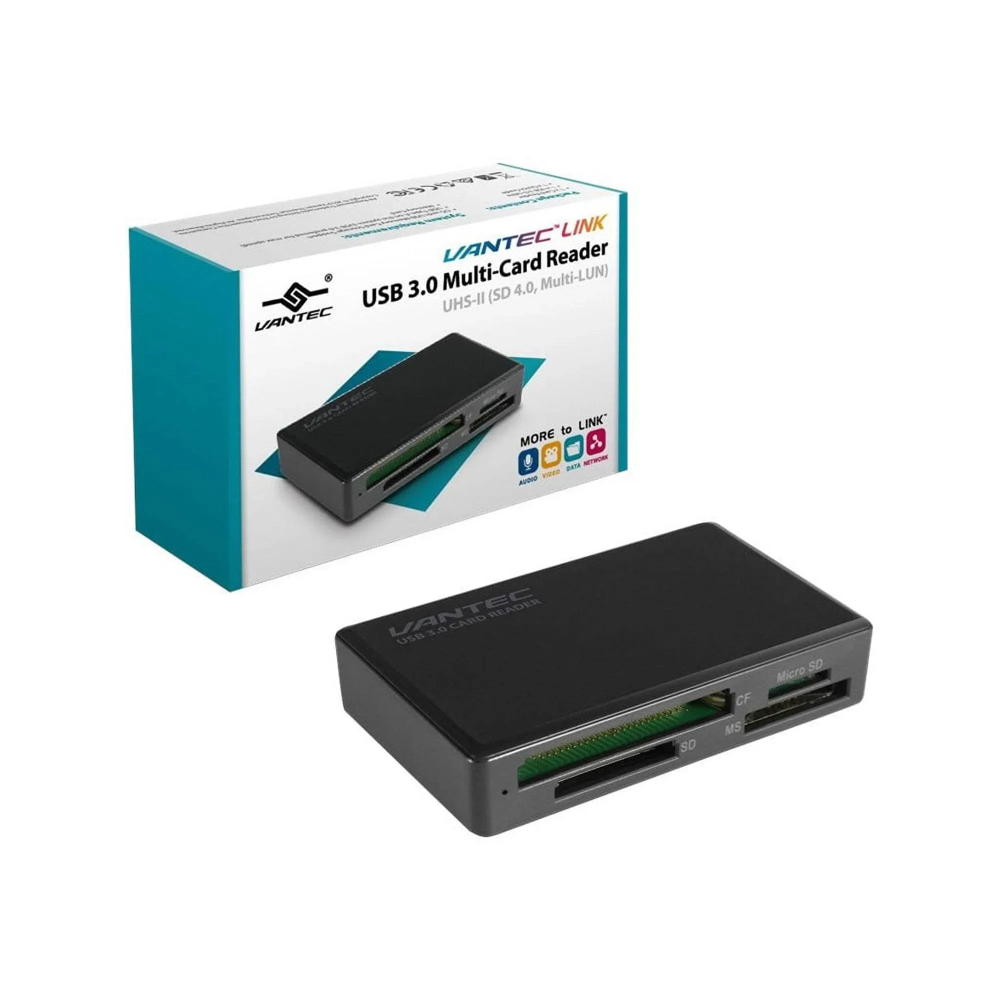 Vantec UGT-CR615 USB3.0 Multi-Card Reader UHS-II SD4.0 Multi-LUN