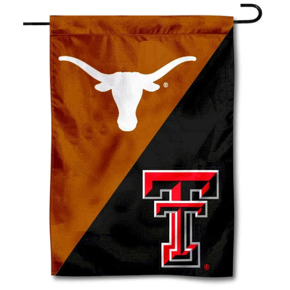 Texas vs. Texas Tech House Divided Garden Flag Banner