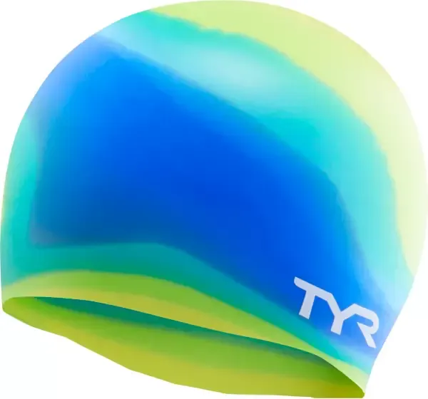 TYR Junior Tie Dye Swim Cap, Blue/OrangeTYR Junior Tie Dye Swim Cap, Blue/Orange