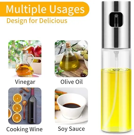 PUZMUG Olive Oil Sprayer, 2 Pack 100mlOil Spray for Cooking, Spray Bottle Olive Oil Sprayer Mister for Cooking, BBQ, Salad, Baking, Roasting, Grilling