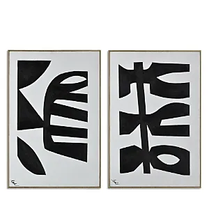 Ren-Wil Rockwell Abstract Symbols Canvas Wall Art, 24" x 36", Set of 2