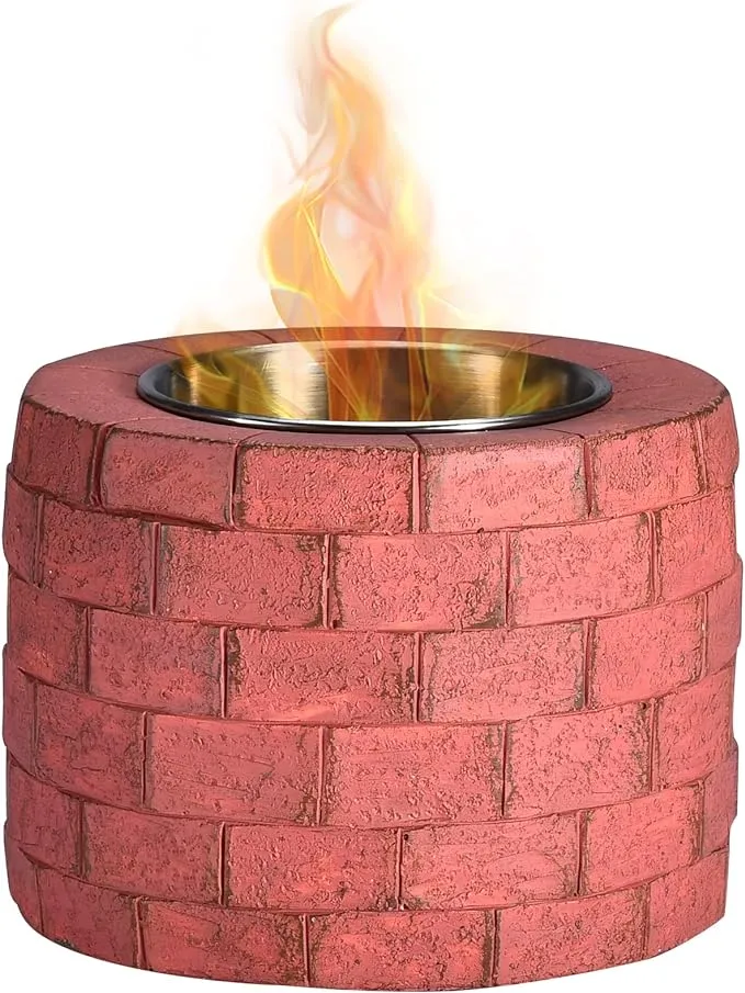 Fire Pit Tabletop Portable Small Personal Fireplace for Indoor and Garden Use