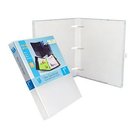 UniKeep Case View 3 Ring Binder, 3 Pack, Clear