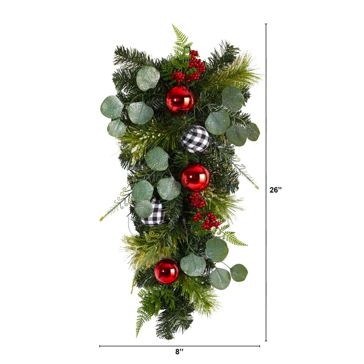 Nearly Natural 26” Holiday Christmas Greenery Ornament Artificial Swag - 20304063 | HSN