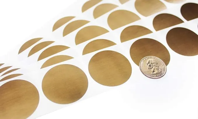 Gold 1.5" Round Scratch Off Labels - 250 Labels