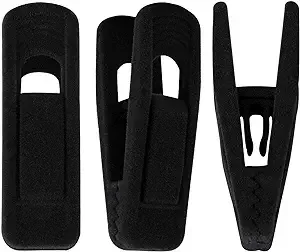 Trgowaul Thin Velvet Hangers Clips, Strong Finger Clips Perfect for Pants (20pc, Black)