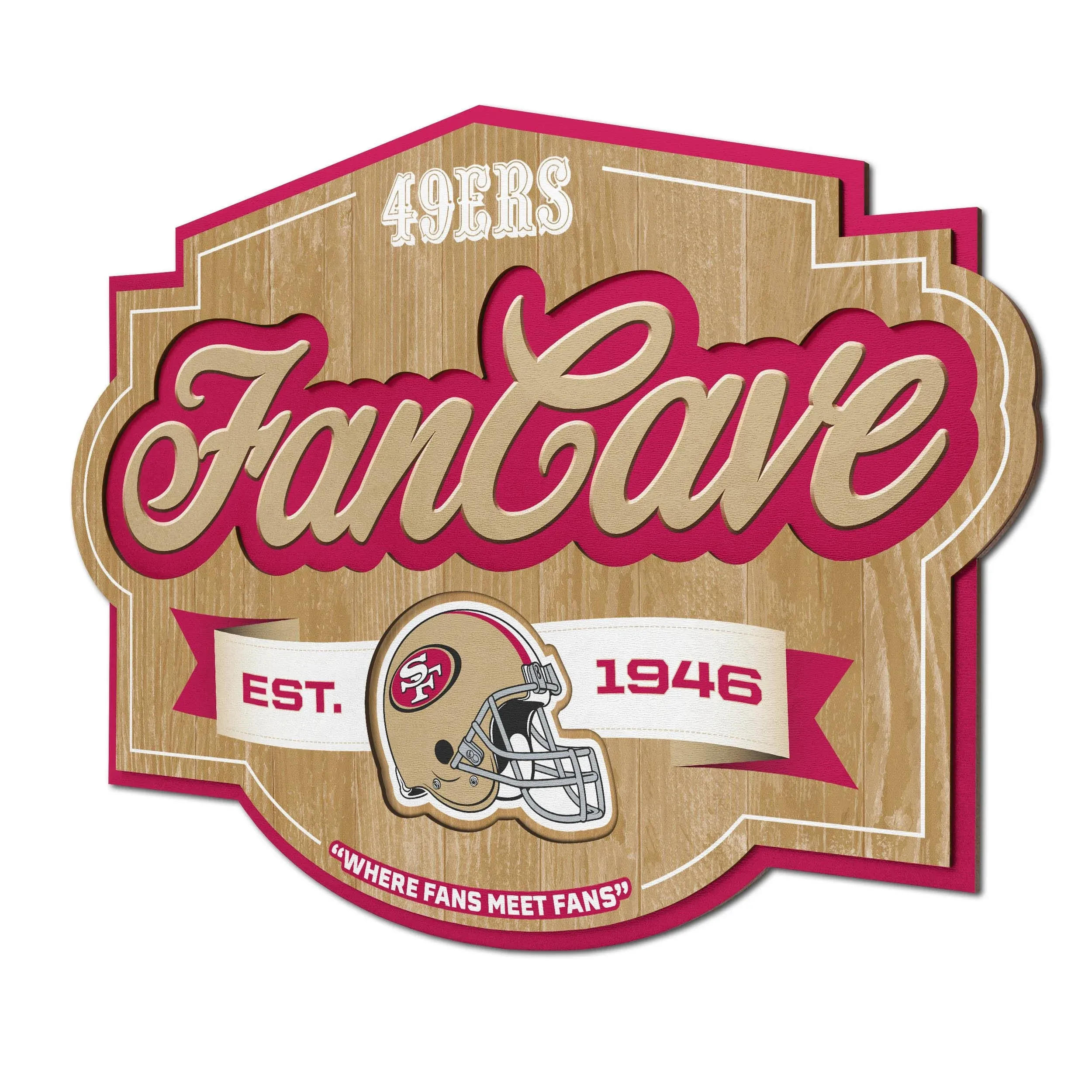 Officially Licensed NFL San Francisco 49ers Fan Cave Sign - 20660237 | HSN