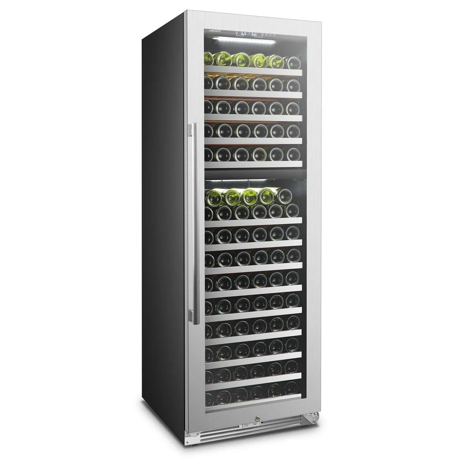 LanboPro Stainless Steel Dual Zone Wine Cooler 153 Bottles Capacity