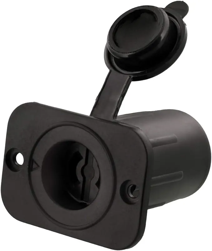 Scotty #2126 Depthpower Marinco Electric Socket , Black