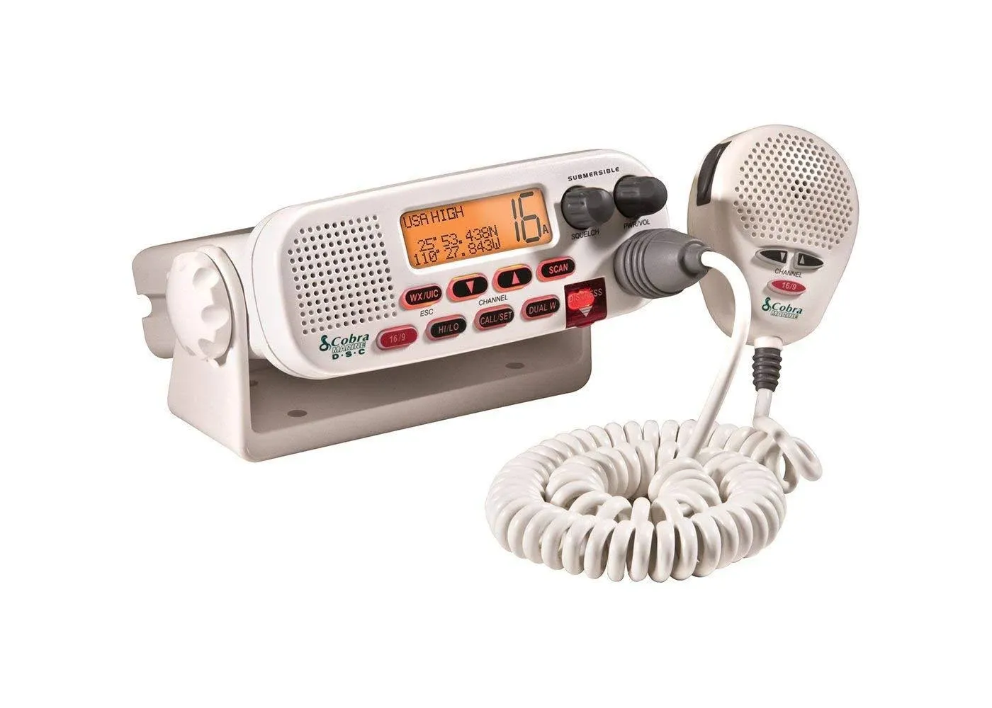 Cobra MRF45D VHF Class-D Marine Boating Radio NOAA Weather Channels Sea Tow®