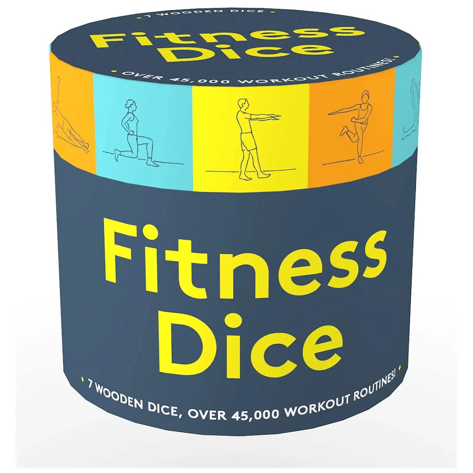 Chronicle Books Fitness Dice: 7 Wooden Dice, Over 45,000 Workout Routines