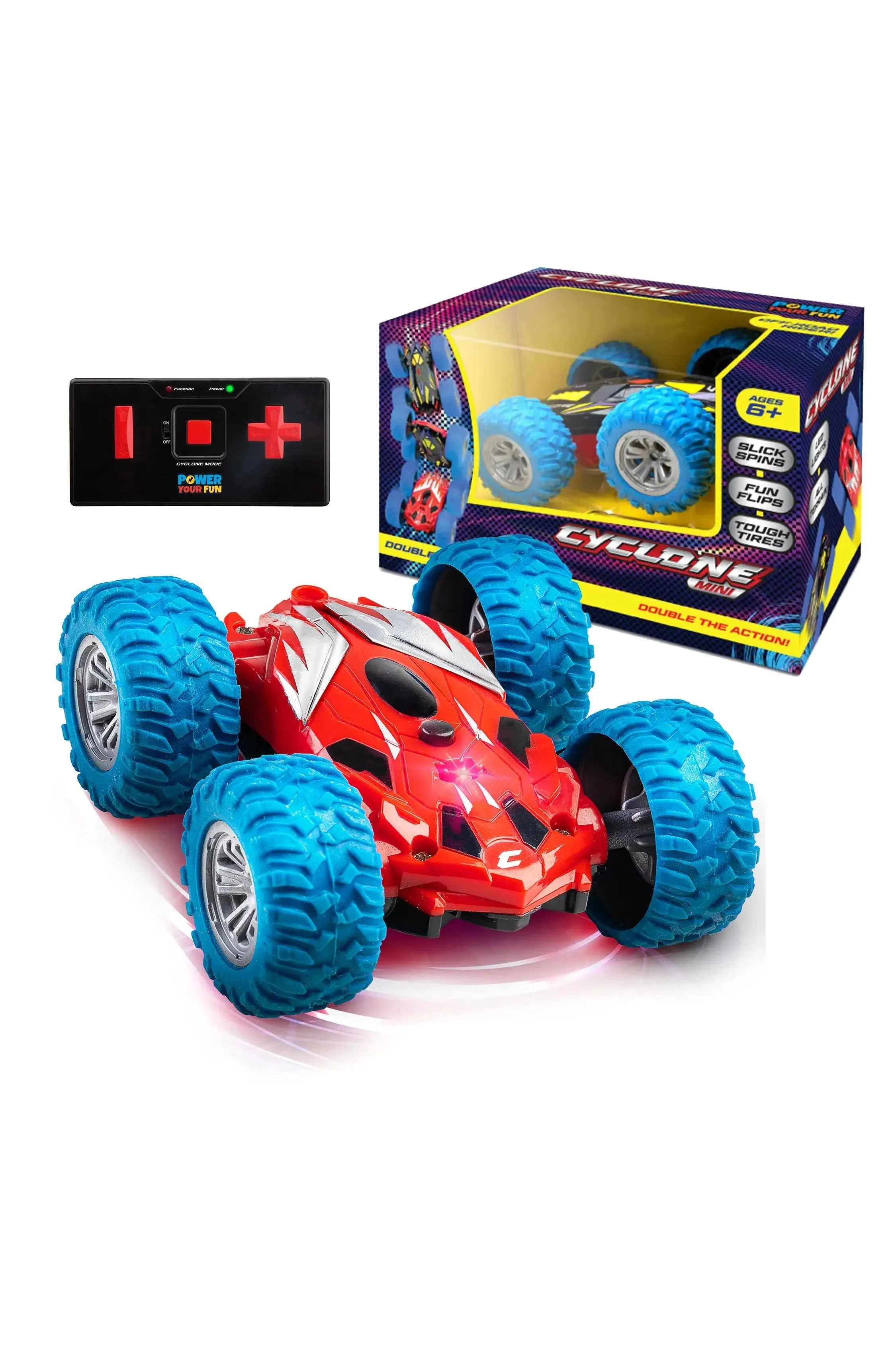 Power Your Fun Cyclone Mini Remote Control Stunt Race Car