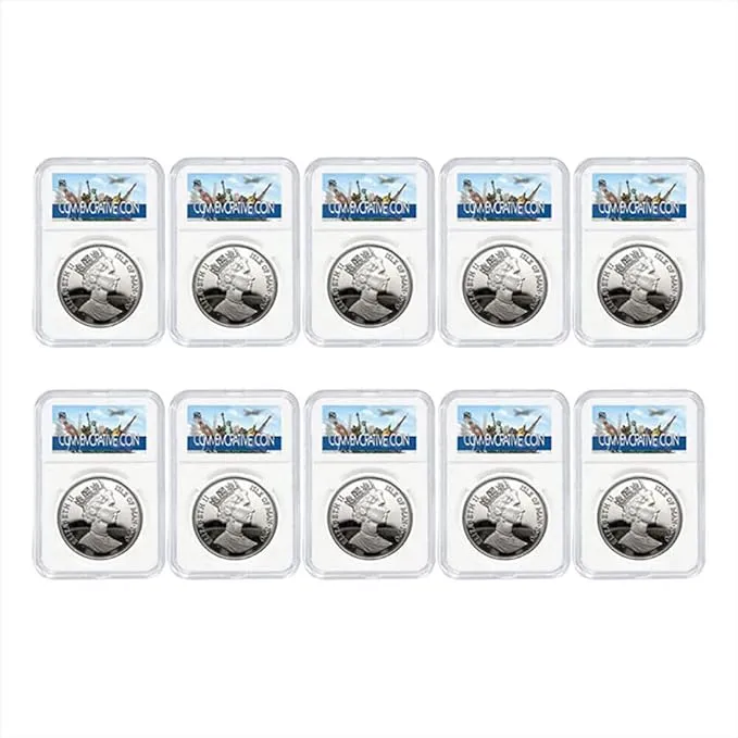 10Pack Coin Slab Display Holder Storage 21MM Fit for NGC PCGS Grade Collection Box