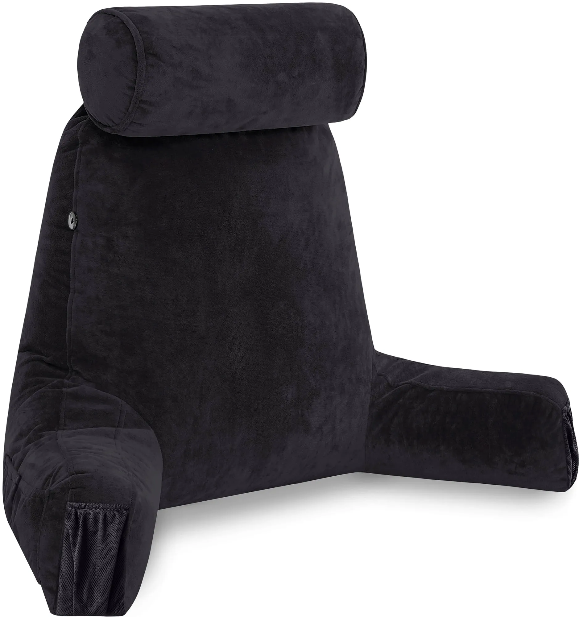 Husband Pillow Medium Black, Backrest for Kids, Teens, Petite Adults - Reading ...