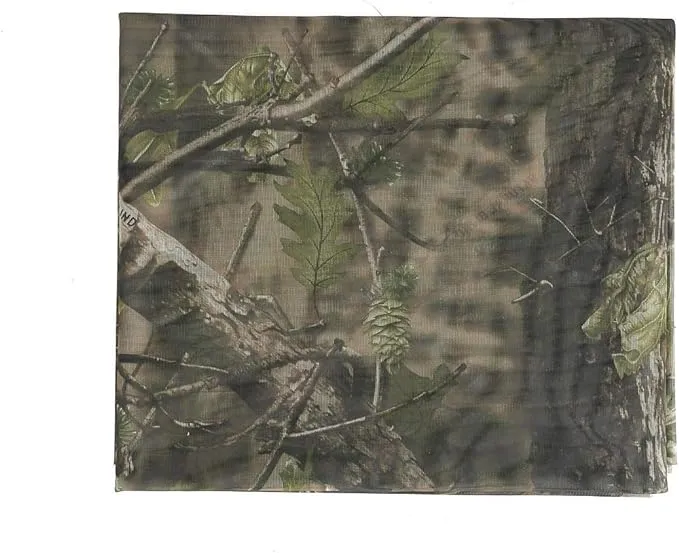 AUSCAMOTEK Woodland Camo Mesh Netting Camouflage Netting for Hunting Blinds Window Camping Shooting Clear View Camo Hunting Hide Net, wetland/Green/Yellow 5 ft x 12 ft (appro)