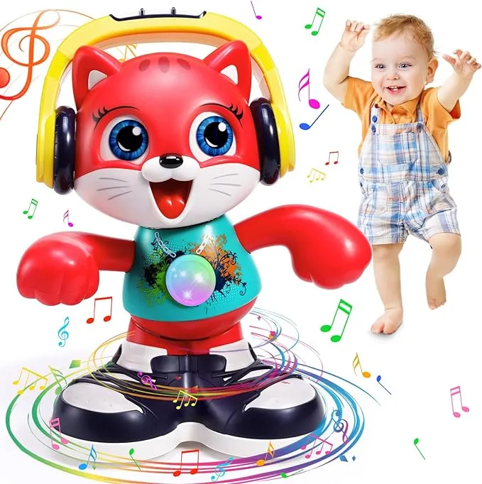 Baby Toys 12-18 Months Dancing Cat Toys for 1 Year Old Boys Girls with Music