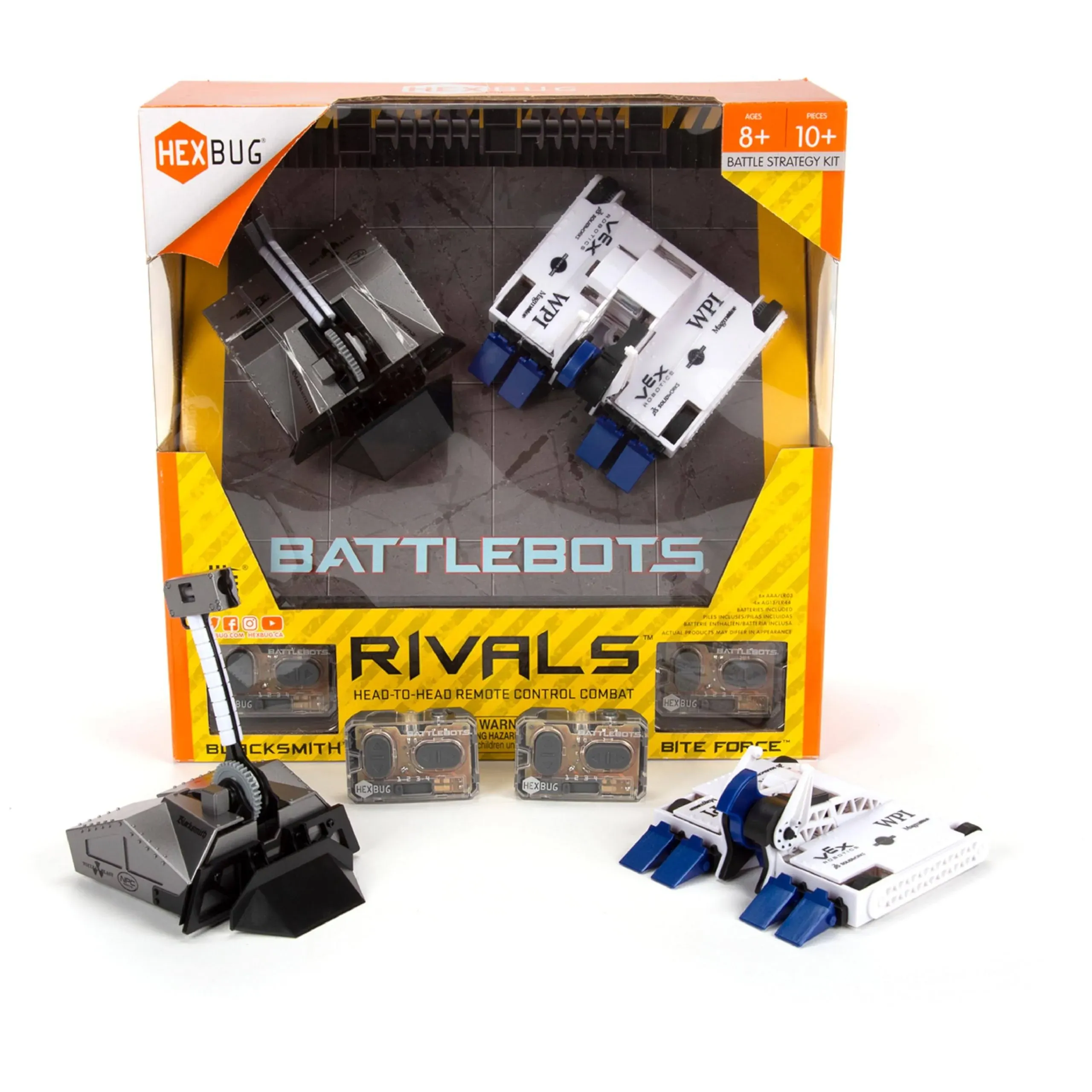 Hexbug Battlebots Rivals 4.0 Blacksmith and Biteforce, Remote Control Robot Toys ...