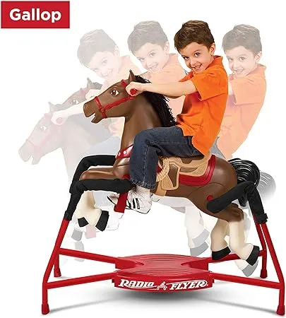 Radio Flyer Blaze Interactive Riding Horse, Brown Ride On Toy