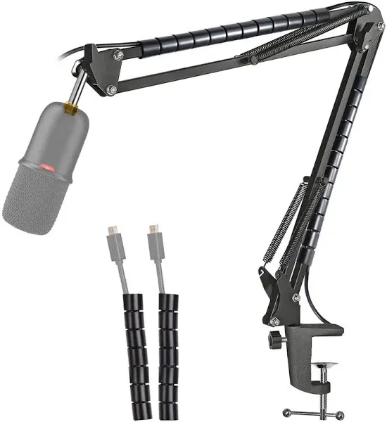 HyperX SoloCast Mic Boom Arm Stand - Professional Adjustable Scissor Microphone Boom Arm with Cable Sleeve Compatible with HyperX SoloCast Microphone by YOUSHARES