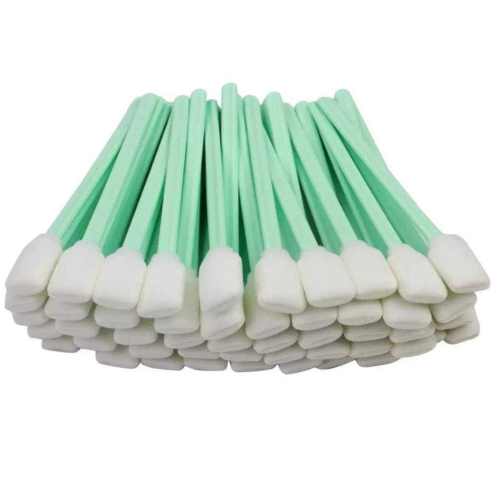 100pc 5.11in Square Rectangle Foam Cleaning Swab Sticks for Solvent Format Inkjet ...