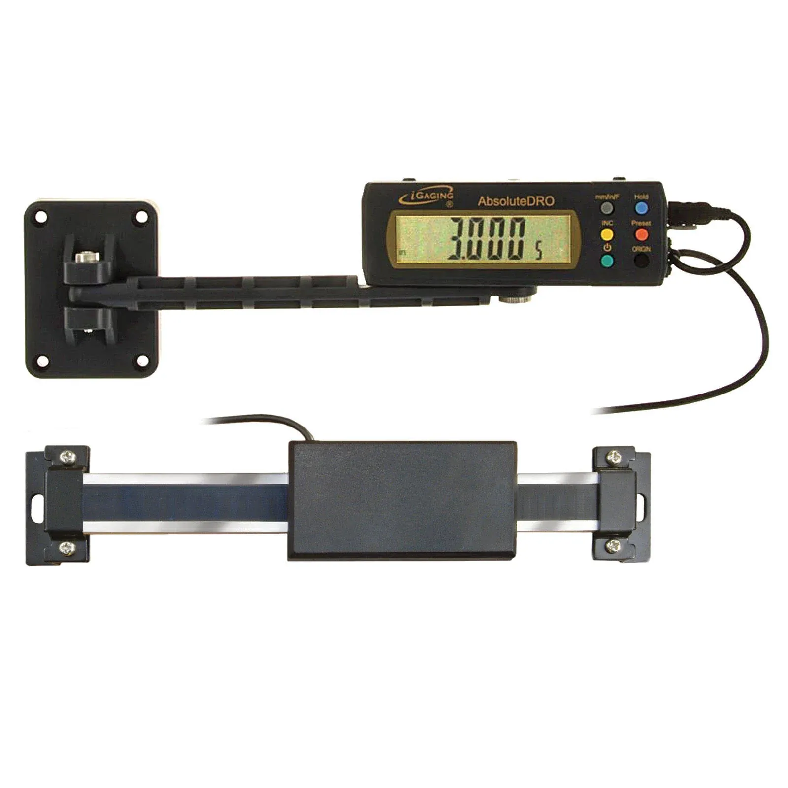 iGaging Absolute DRO Digital Readout 12&#034;/300mm Read Out Stainless Steel Beam