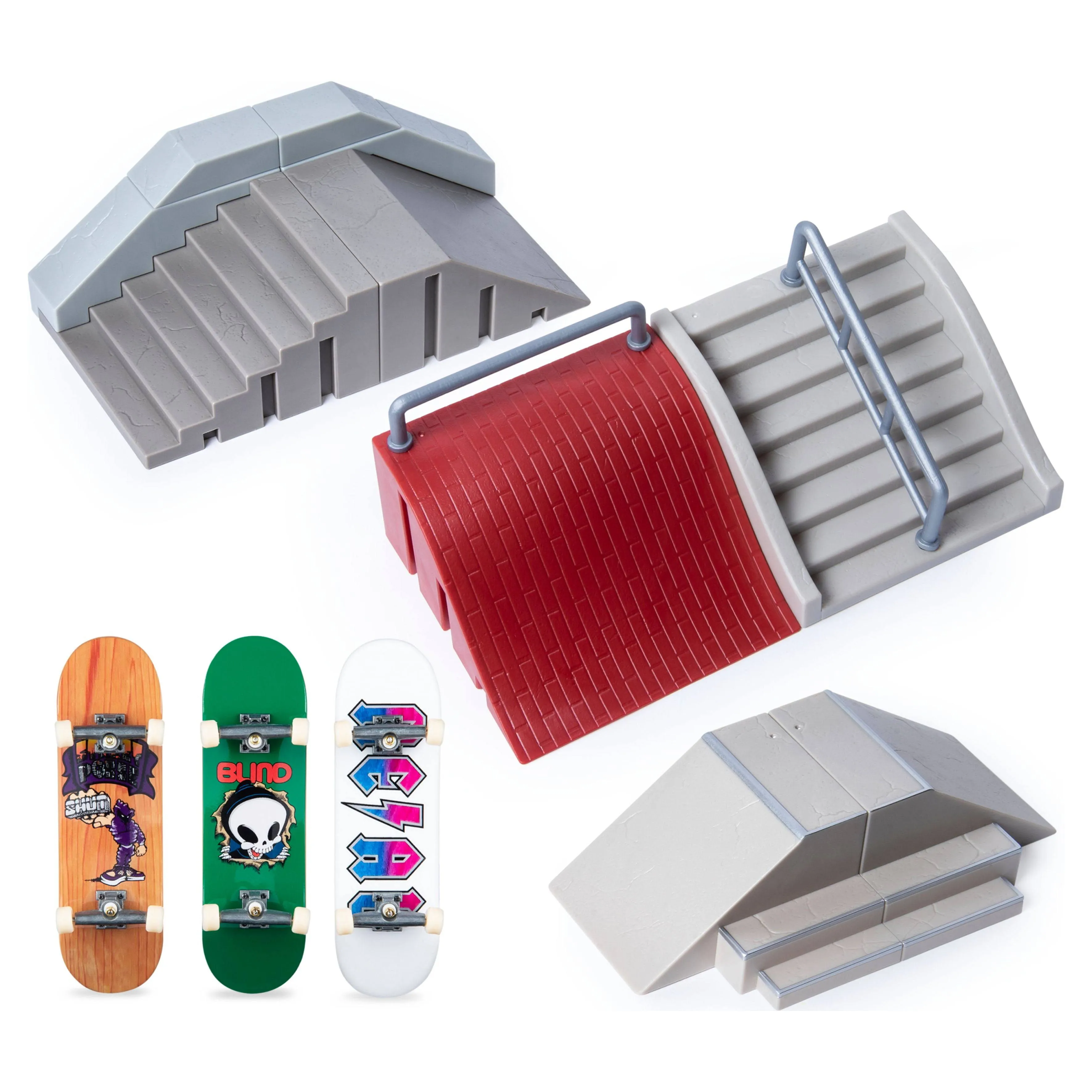 TECH DECK, Ultimate Street Spots Pack with 3 Fully Assembled Exclusive Boards Toys, Coast to Coast Edition