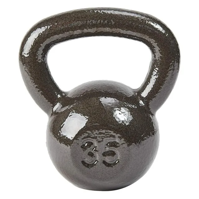 Everyday Essentials 35 lb Full Body Exercise Strength Training Kettlebell Weight