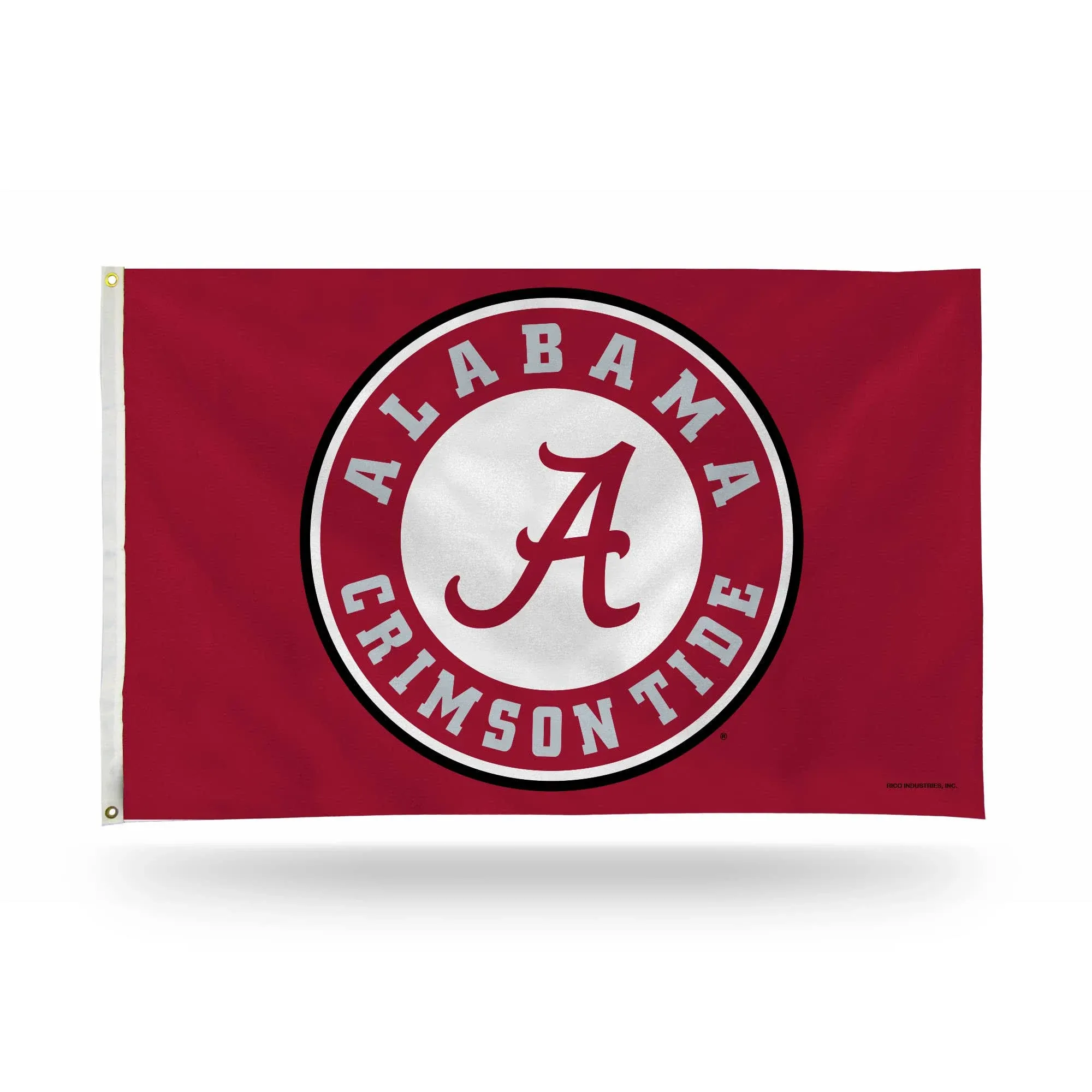 NCAA Rico Industries Alabama Crimson Tide Exclusive-Roun<wbr/>d 3&#039; x 5&#039; Banner Flag