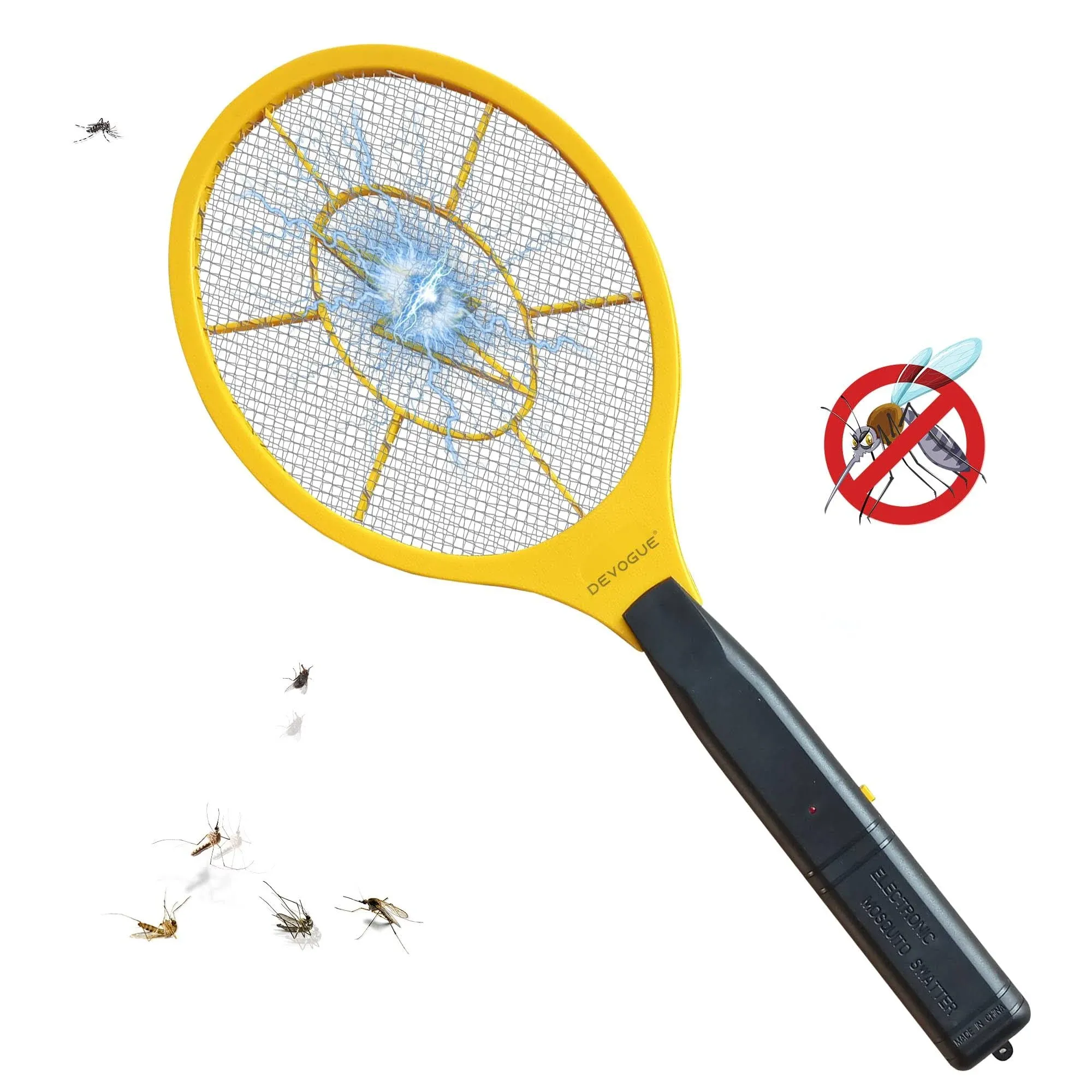 ® Electric Fly Swatter Bug Zapper Battery Operated Flies Killer Indoor &amp; Outdoor