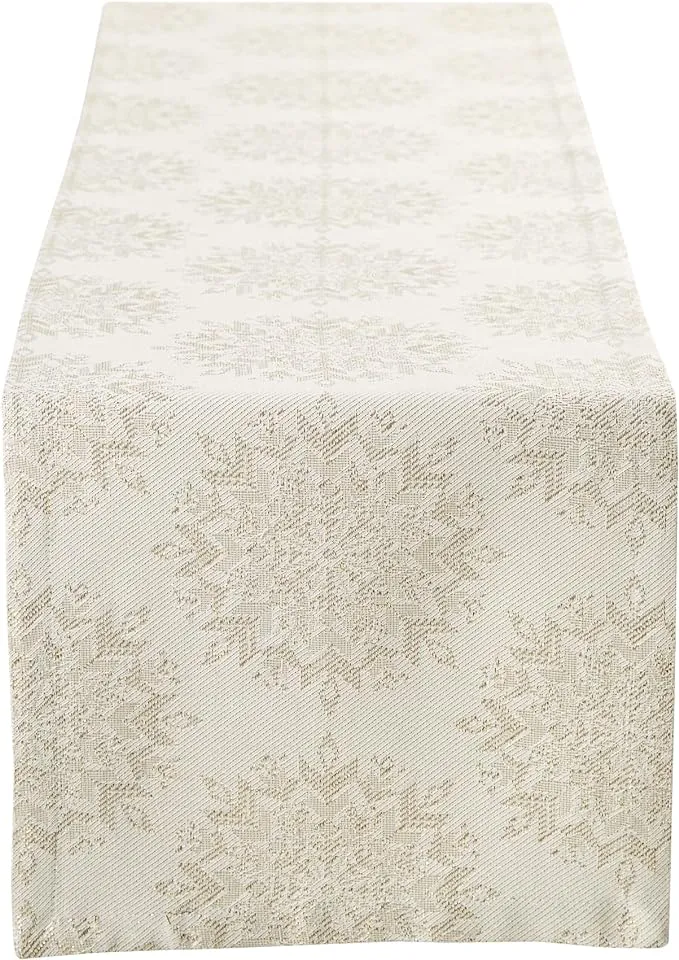 "DII® 108'' Winter Sparkle Jacquard Table Runner"