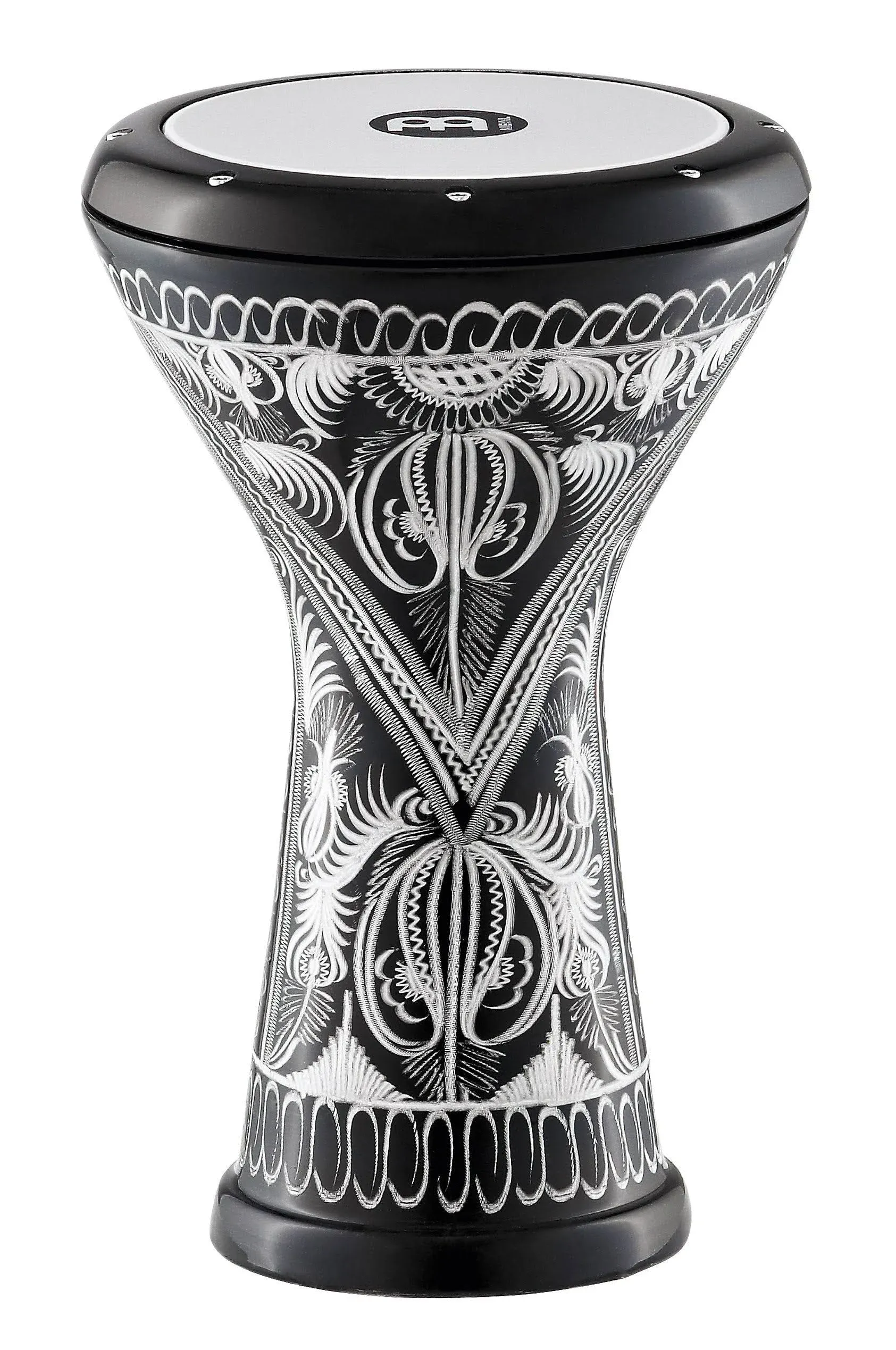 Meinl Percussion Aluminum Doumbek Egyptian Goblet Drum, Hand Engraved — Made in Turkey — Synthetic Head, 2-Year Warranty (HE-3018)