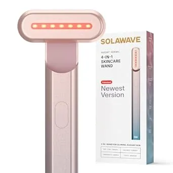 Solawave New Radiant Renewal Skincare Wand con terapia de luz roja, corriente ...