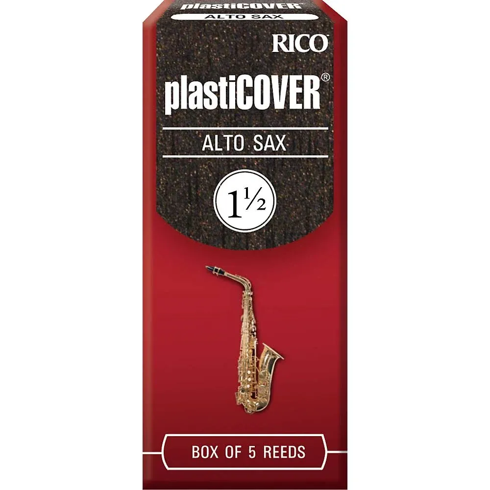 Rico Plasticover Alto Saxophone Reeds, Strength 1.5 - 5 pack