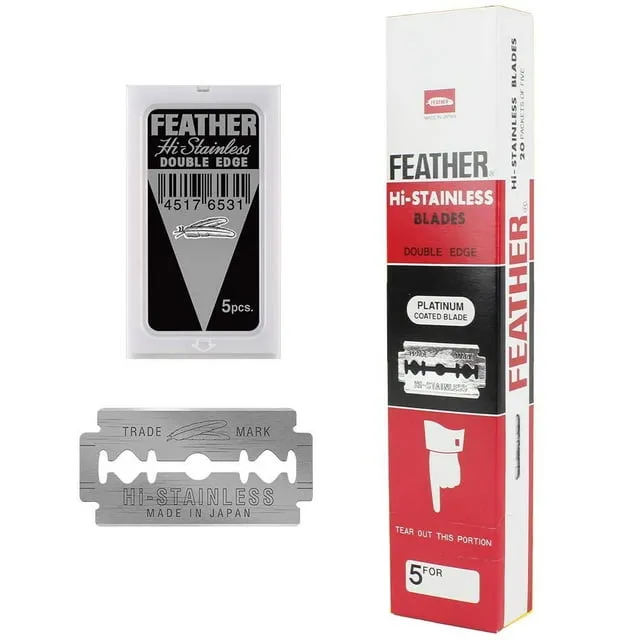 Feather Hi-Stainless Double Edge Razor Blades