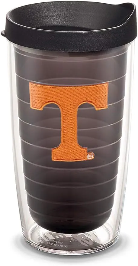 Tervis Made in USA Double Walled University of Tennessee Volunteers Insulated Tumbler Cup Keeps Drinks Cold & Hot, 16oz, Primary Logo - Quartz