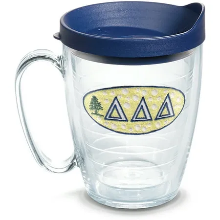 Tervis Sorority - Delta Delta Delta Made in USA Double Walled Insulated Tumbler Travel Cup Keeps Drinks Cold & Hot 16oz Mug Primary Logo