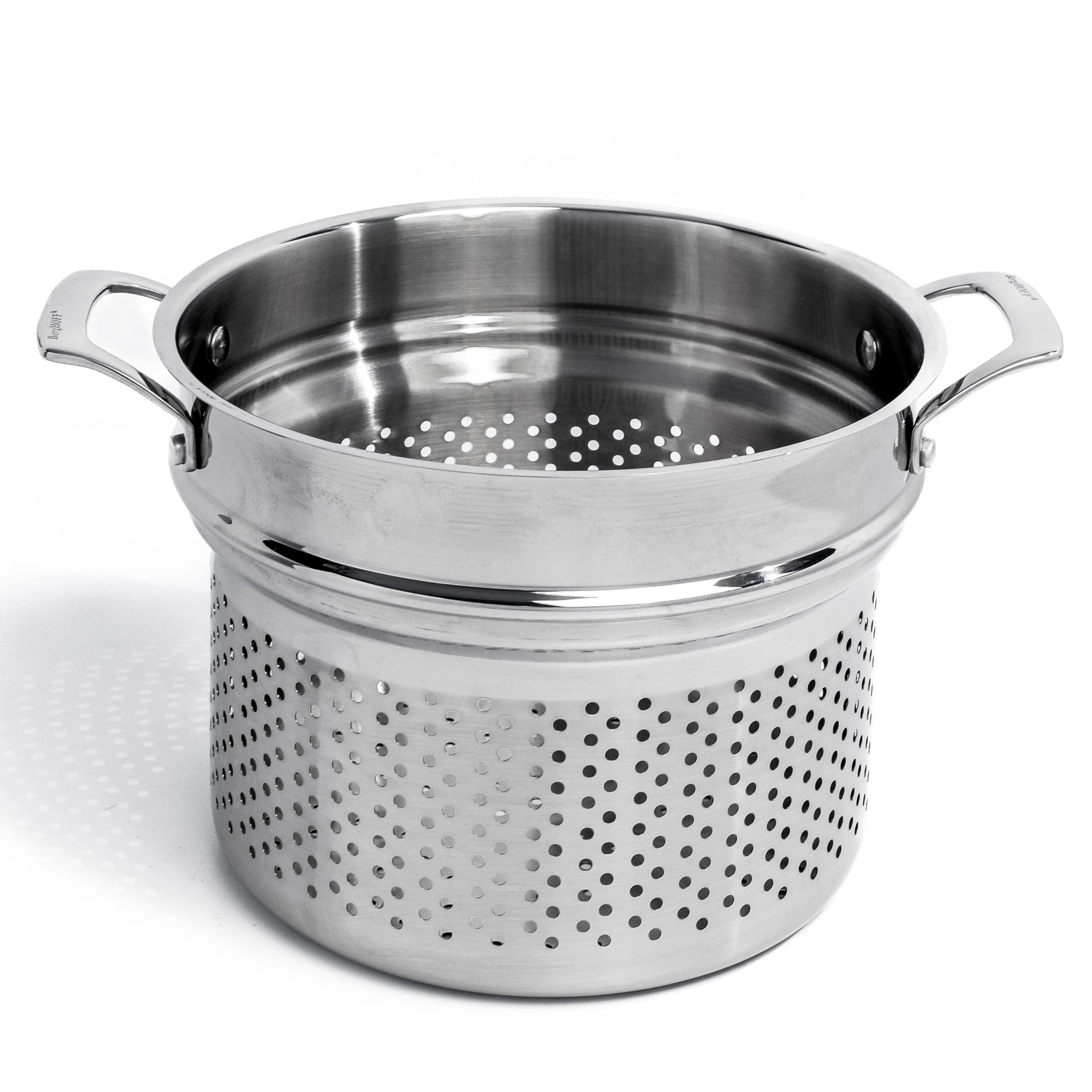 BergHOFF Professional Stainless Steel 10/18 Tri-Ply Pasta Steamer Strainer Insert ...