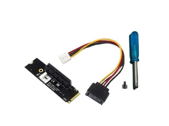 D7YC M.2 NGFF- to PCI-E 4X Riser Card M2 M Key SSD to PCIe X4 Adapter with LED Indicator SATA ICO Riser for Bitcoin Mining