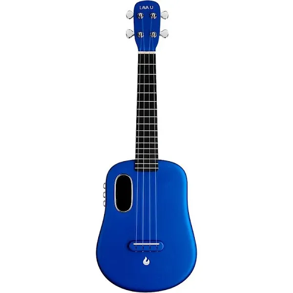 LAVA U Carbon Fiber Ukulele with Effects Concert Travel Ukulele with Case Pick and Charging Cable (FreeBoost, Sparkle Gold, 23-inch)