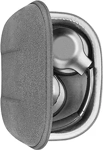 Geekria Shield Headphones Case Compatible with JBL Tune 770NC, Tune 760NC, Tune 710BT, Live 500BT, Tour ONE Case, Replacement Hard Shell Travel Carrying Bag with Cable Storage (Microfiber Grey)