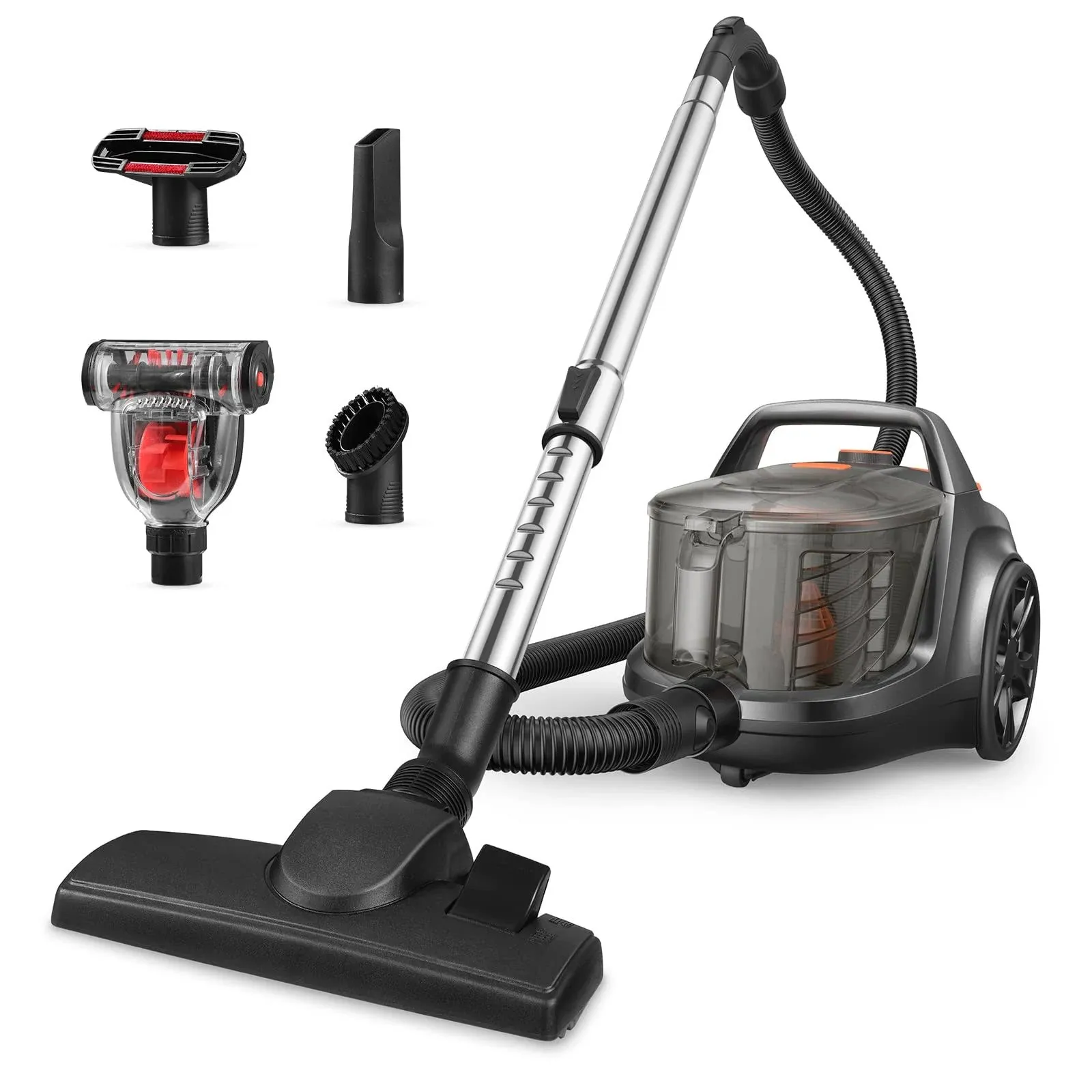 Aspiron Canister Vacuum Cleaner, Lightweight Cyclonic Bagless Vacuum Cleaner, 3 ...