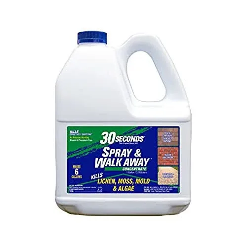 30 SECONDS Mold and Mildew Stain Remover Concentrate | Spray & Walk Away Outdoor Cleaner | 1 Gallon