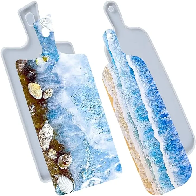 Cheese Board Epoxy Resin Mold with Handles 13 inch Paddle