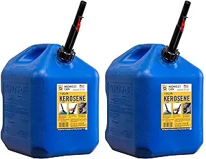 Midwest Can Company 7610 5 Gal Kerosene Gas Can Container with Spout (2 Pack)